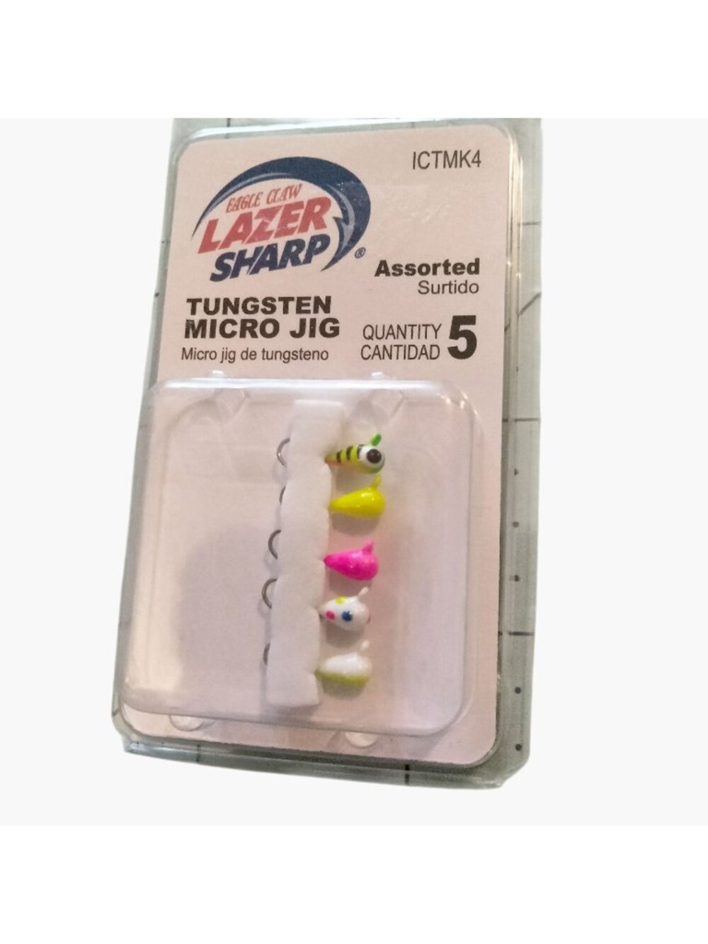 Eagle Claw Lazer Sharp Tungsten Micro Jig Kit Assorted Colors 5 Count